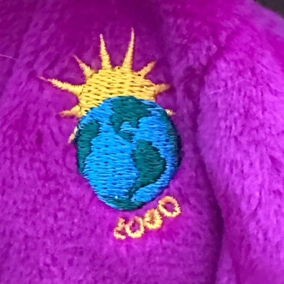 Ty Beanie Babies Magenta Bear Plush Toy - Picture 2 of 10